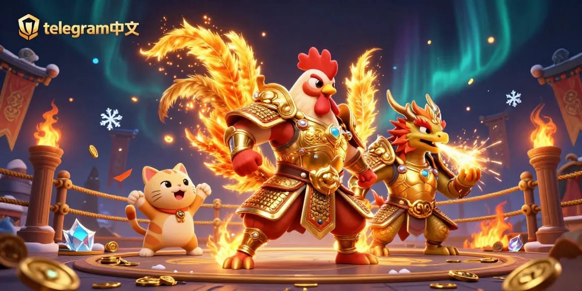 体验刺激的动作,telegram中文作为一名勇猛的鸡战士在这个壮观的赌博场景中挑战一条龙。