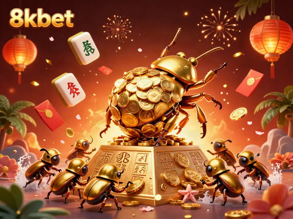Experience excitement with 8xbet's captivating golden casino scene featuring dynamic elements.