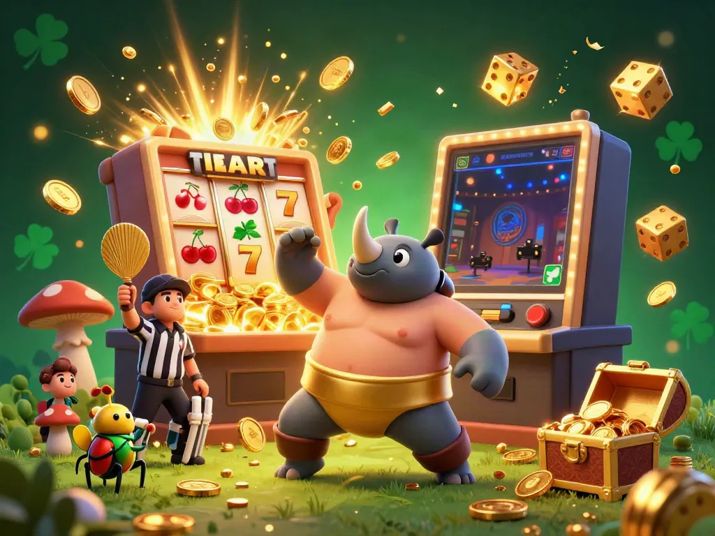 Experience thrilling gameplay with slot online, featuring dynamic characters, vibrant casino symbols, and an exciting jackpot atmosphere.