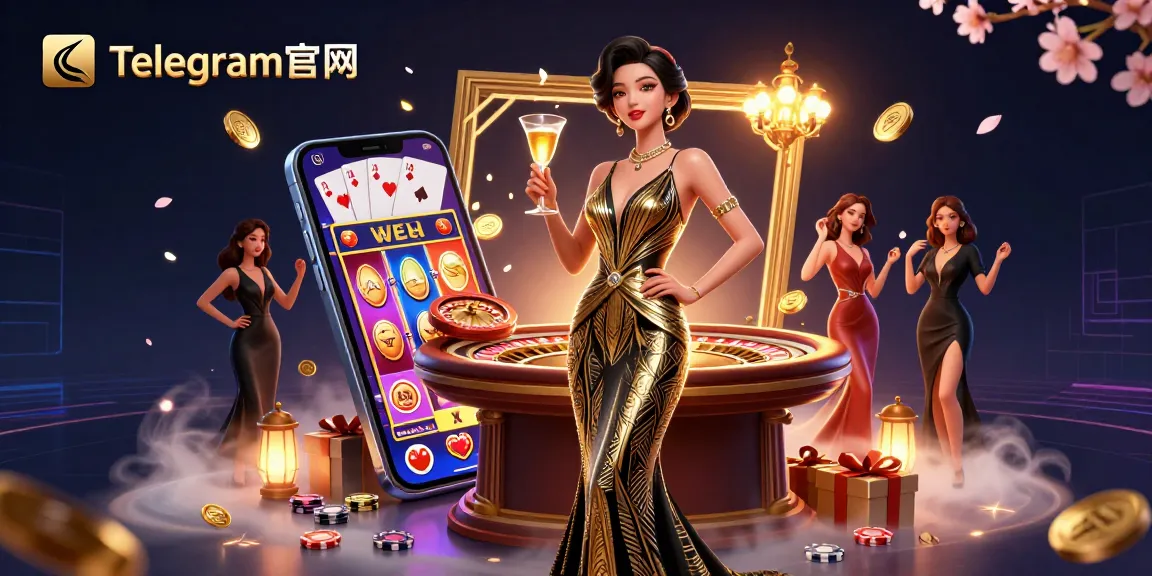 在这个豪华的赌场场景中，利用Telegram官网赢得大奖，展现优雅的游戏元素和充满活力的氛围。