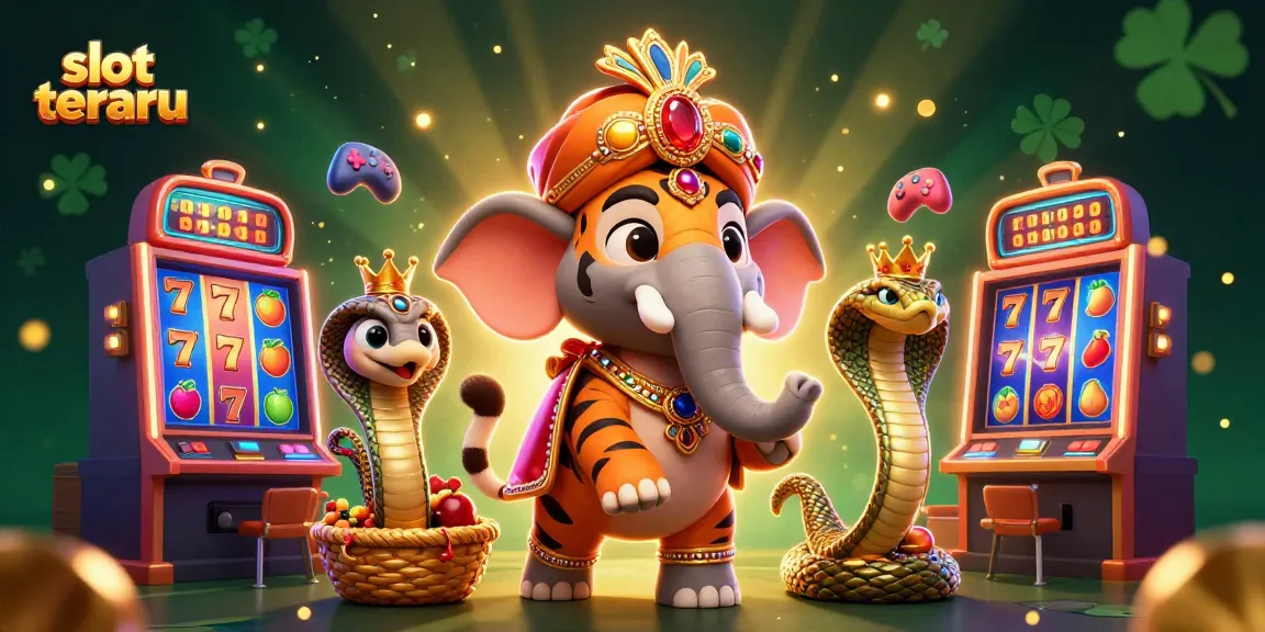 Engaging illustration featuring slot terbaru with characters celebrating casino wins amidst vibrant slot machines.