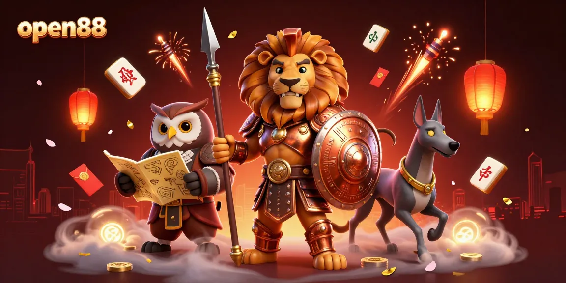 Experience thrilling gameplay with open88 in a vibrant 3D casino atmosphere featuring dynamic characters.